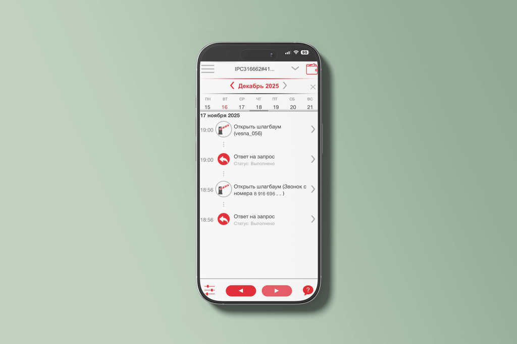 История проездов и пропусков